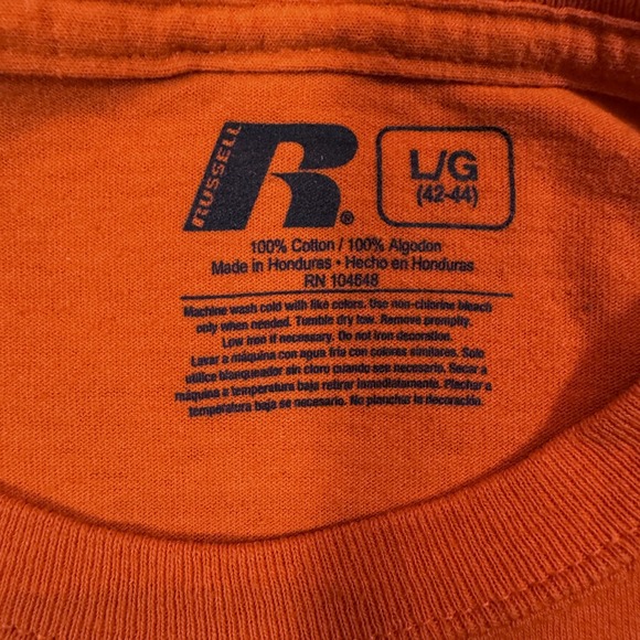 Clemson Tigers‎ Shirt Mens Large NCAA Football Paw Power Russell Long Sleeve - Picture 4 of 12